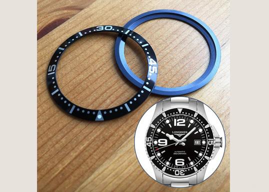 Aluminium watch bezel inserts for Longines Hydro Conquest 41mm